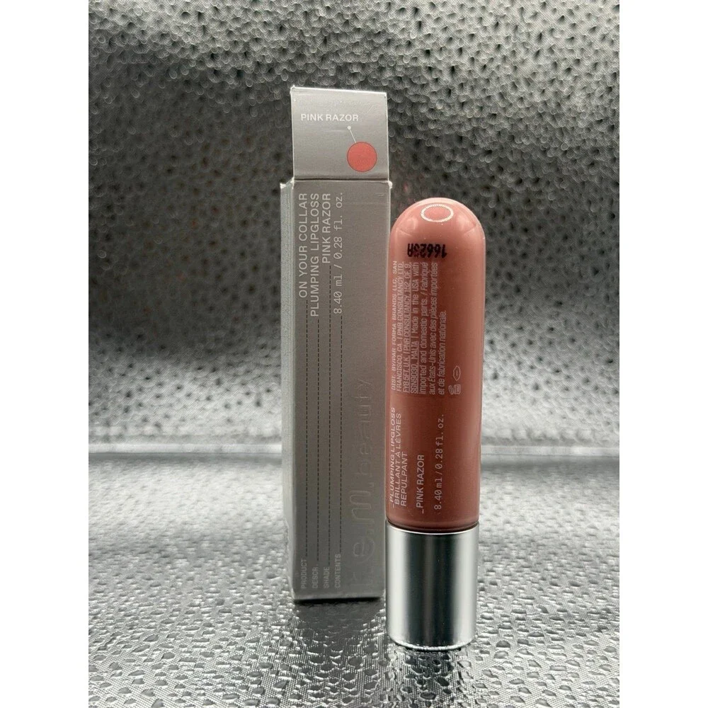 r.e.m. beauty - On Your Collar Plumping Lipgloss, 0.28oz - Pink Razor